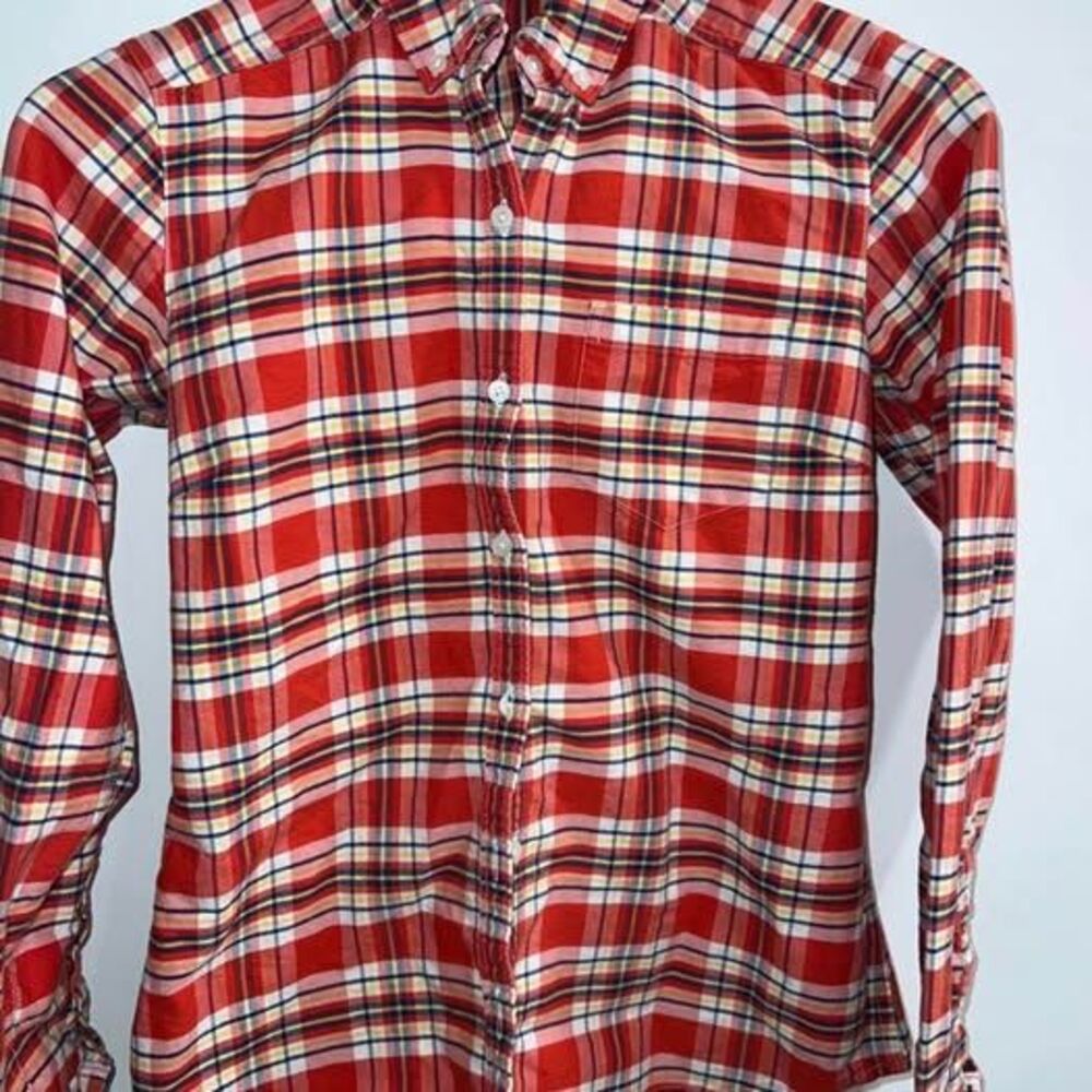 Women's Eddie Bauer Plaid Flannel Shirt-Size XS